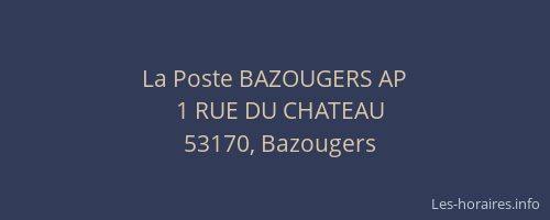 La Poste BAZOUGERS AP