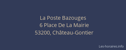 La Poste Bazouges