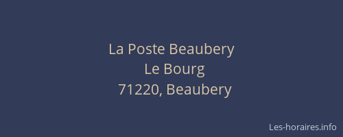 La Poste Beaubery