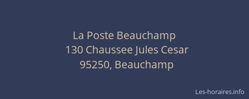 La Poste Beauchamp