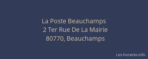 La Poste Beauchamps