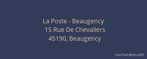 La Poste - Beaugency