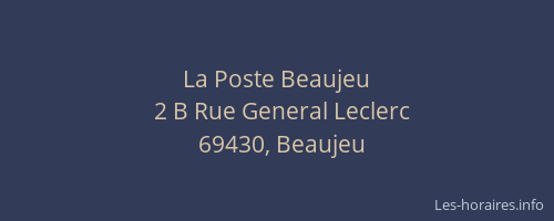 La Poste Beaujeu