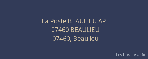 La Poste BEAULIEU AP