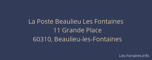 La Poste Beaulieu Les Fontaines