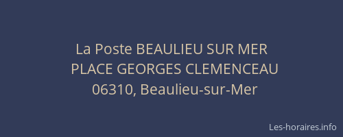 La Poste BEAULIEU SUR MER