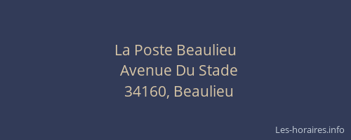 La Poste Beaulieu