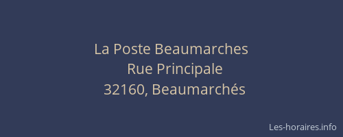La Poste Beaumarches