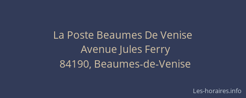 La Poste Beaumes De Venise
