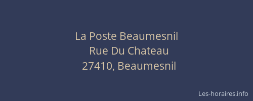 La Poste Beaumesnil