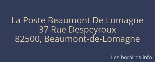 La Poste Beaumont De Lomagne