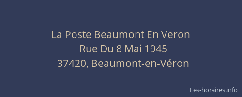 La Poste Beaumont En Veron
