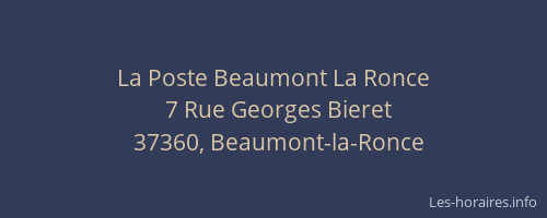 La Poste Beaumont La Ronce