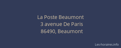 La Poste Beaumont