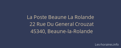 La Poste Beaune La Rolande