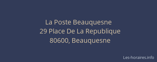 La Poste Beauquesne