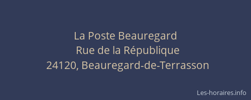 La Poste Beauregard