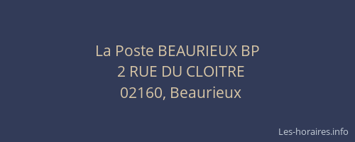 La Poste BEAURIEUX BP