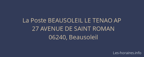 La Poste BEAUSOLEIL LE TENAO AP