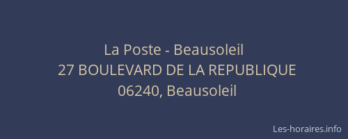 La Poste - Beausoleil