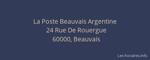 La Poste Beauvais Argentine