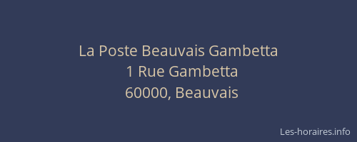La Poste Beauvais Gambetta