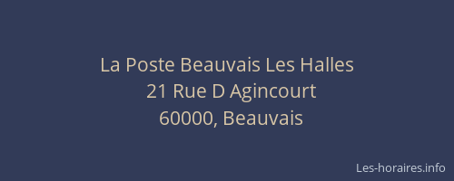 La Poste Beauvais Les Halles