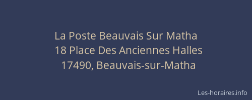 La Poste Beauvais Sur Matha