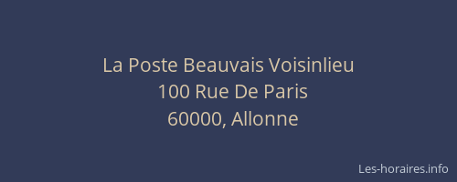 La Poste Beauvais Voisinlieu
