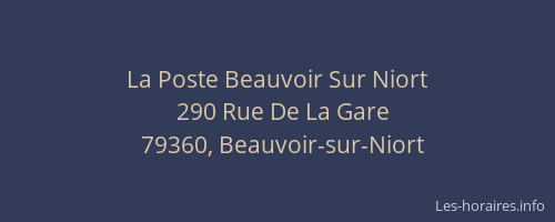 La Poste Beauvoir Sur Niort