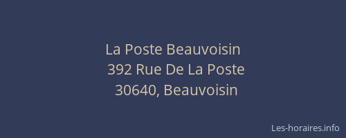 La Poste Beauvoisin