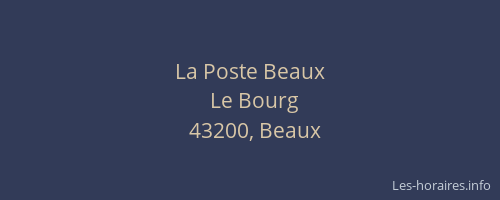 La Poste Beaux