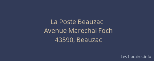 La Poste Beauzac