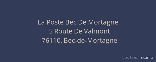 La Poste Bec De Mortagne