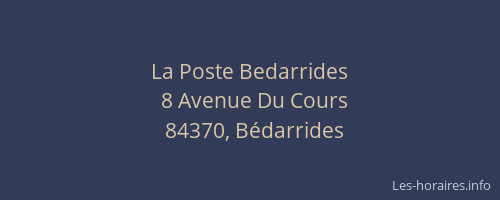 La Poste Bedarrides