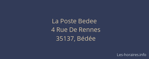 La Poste Bedee