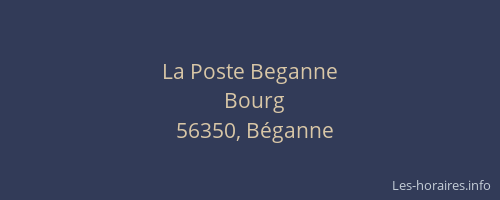 La Poste Beganne