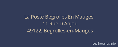 La Poste Begrolles En Mauges