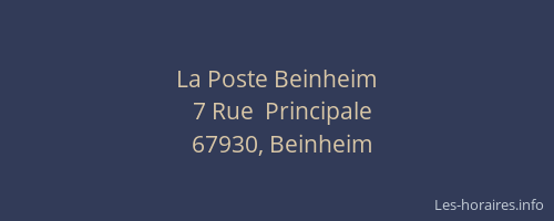La Poste Beinheim