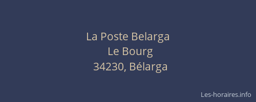 La Poste Belarga