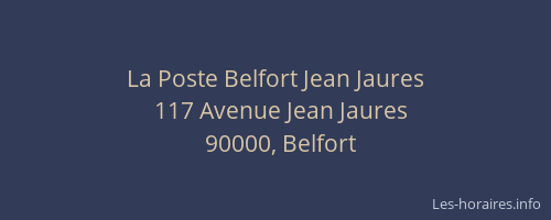 La Poste Belfort Jean Jaures