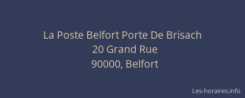 La Poste Belfort Porte De Brisach