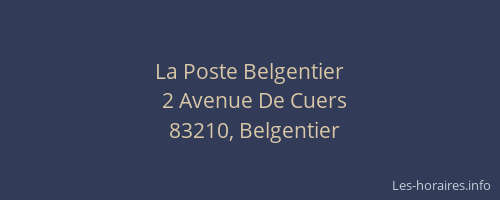 La Poste Belgentier