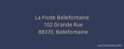 La Poste Bellefontaine
