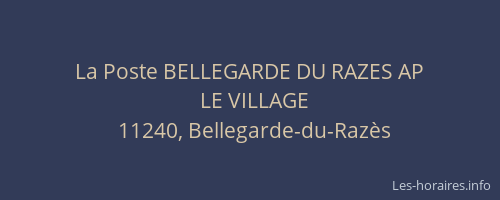 La Poste BELLEGARDE DU RAZES AP