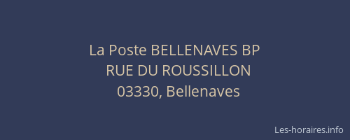 La Poste BELLENAVES BP