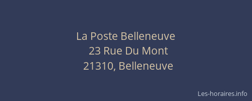 La Poste Belleneuve