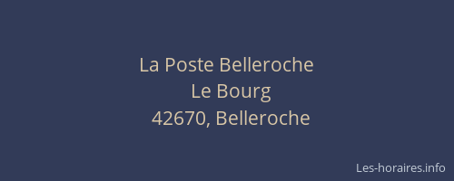 La Poste Belleroche
