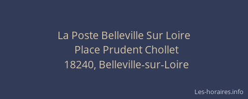 La Poste Belleville Sur Loire