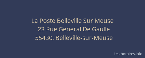 La Poste Belleville Sur Meuse